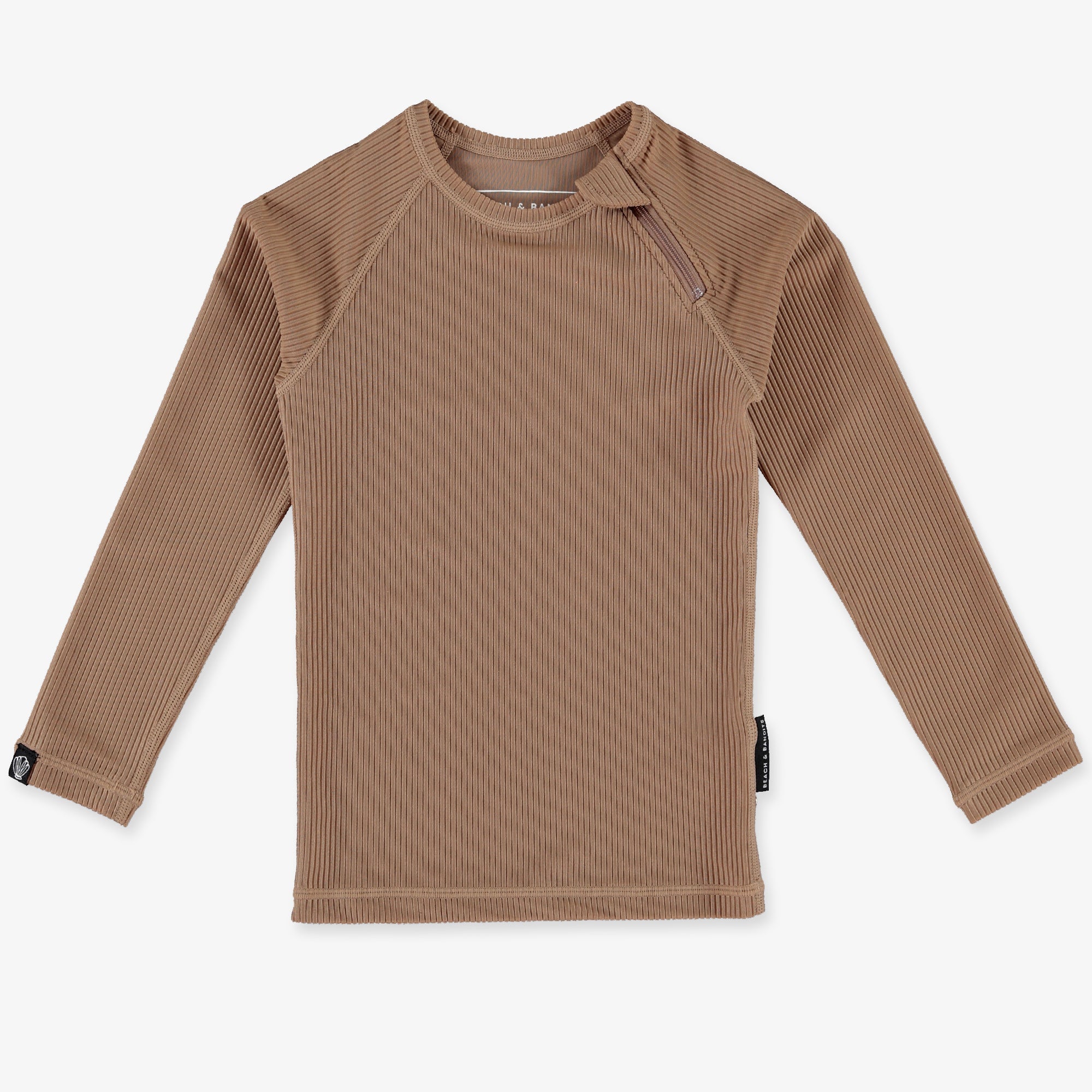 CHOCOLATE RIBBED LS TEE – Long-sleeved UV shirt for children with UV50+  protection