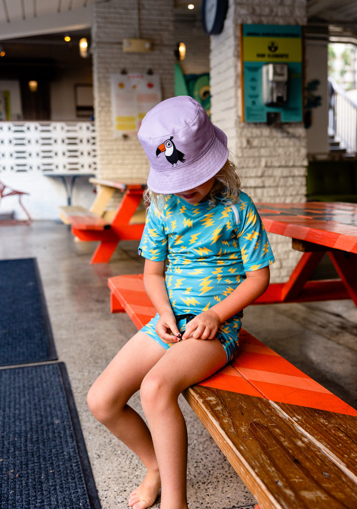 REVERSIBLE BUCKET HAT 'PURPLE SHADE'