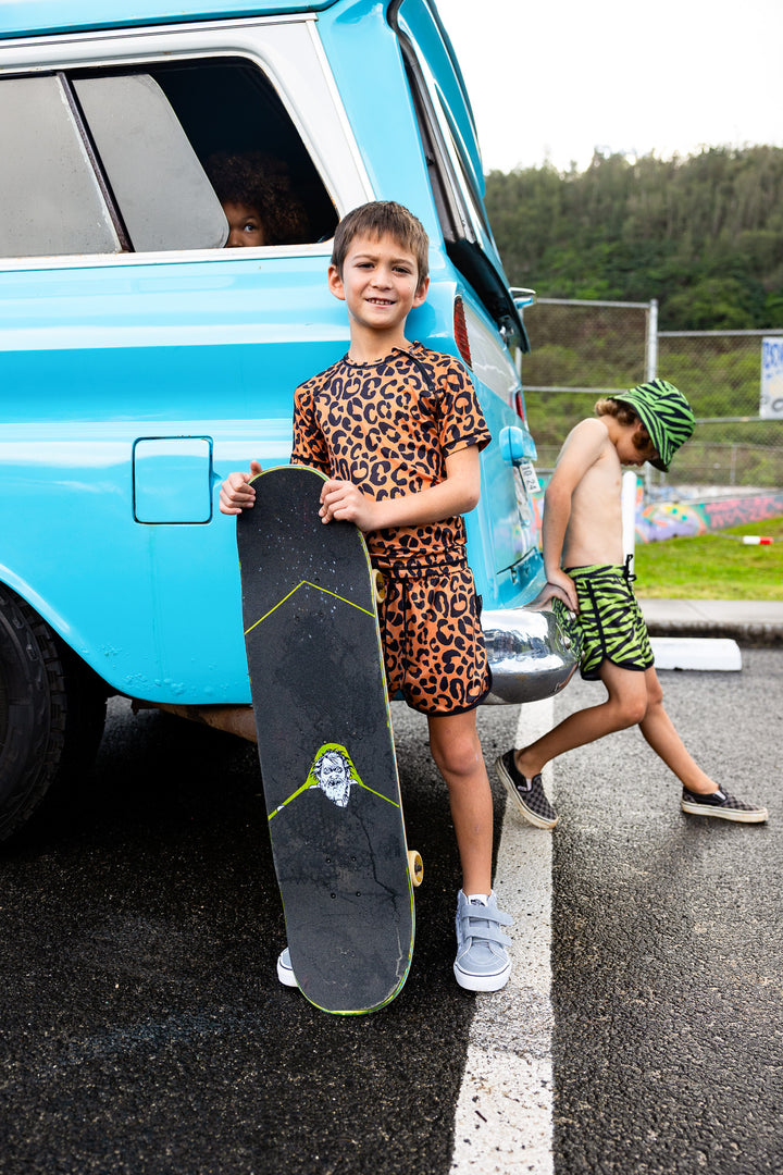 COCO LEOPARD SWIM TRUNKS