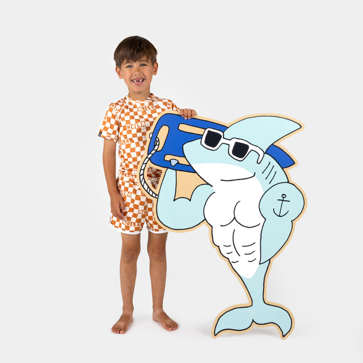 Checkered Hola Swim Trunks
