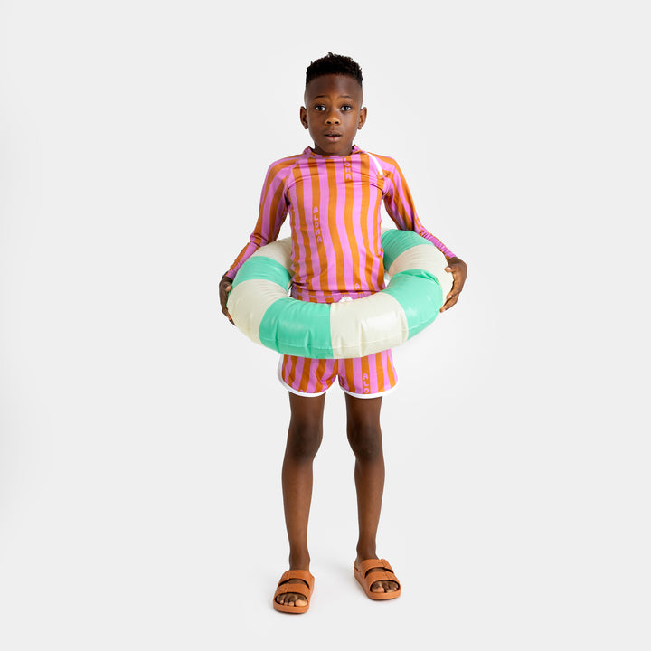 Aloha Stripes Swim Trunks