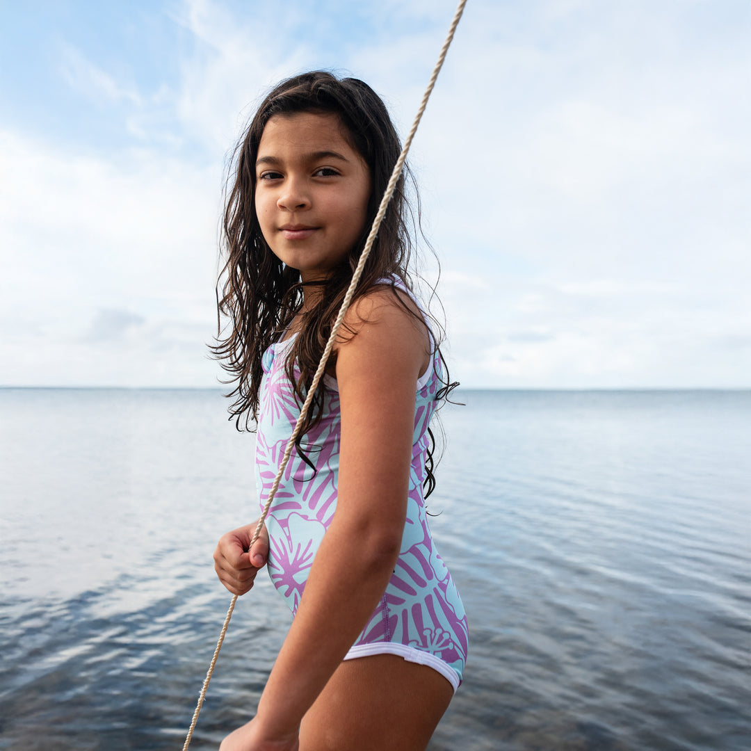 Hibiscus Violet Bathingsuit