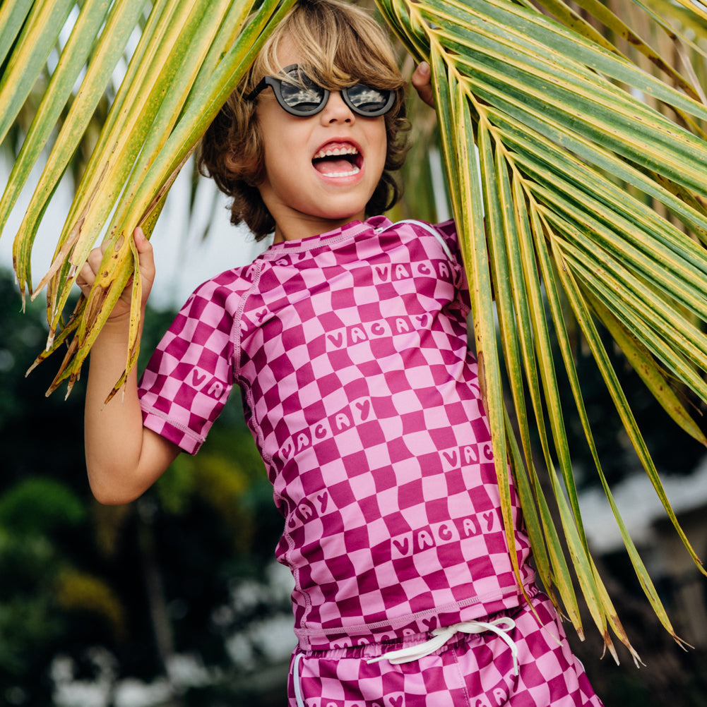 Checkered Vacay Tee