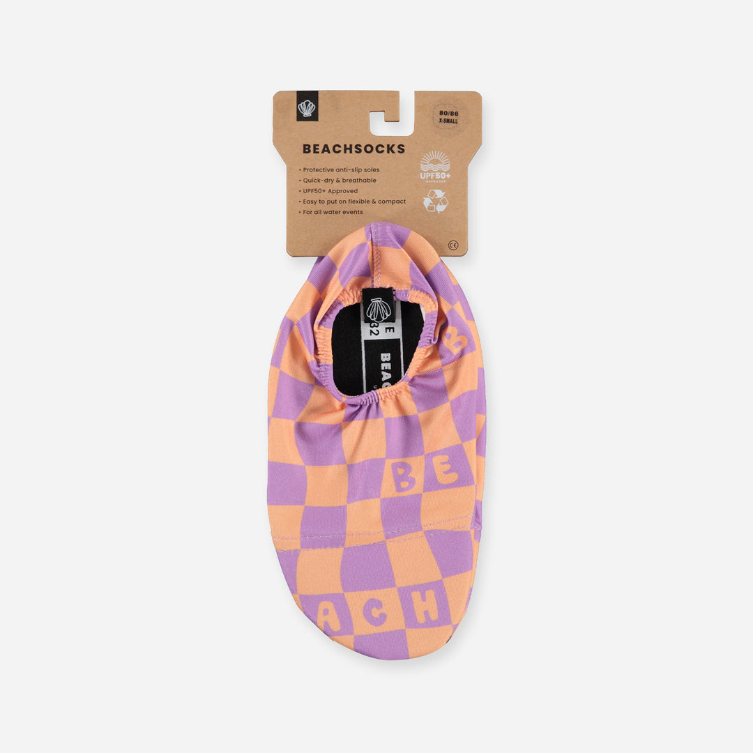Beach Sock Checkered Beach