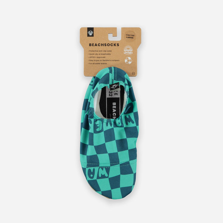 Beach Sock Checkered Waves