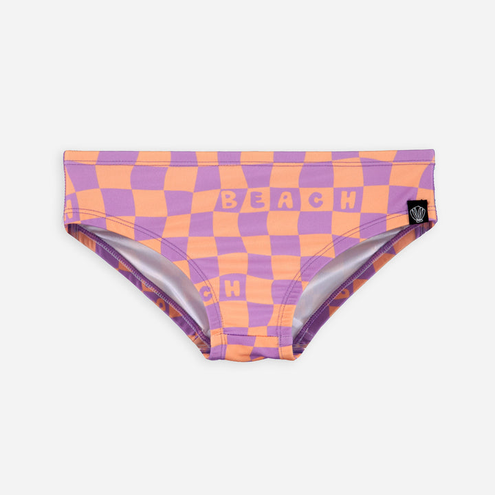 Checkered Beach Bikini Pant