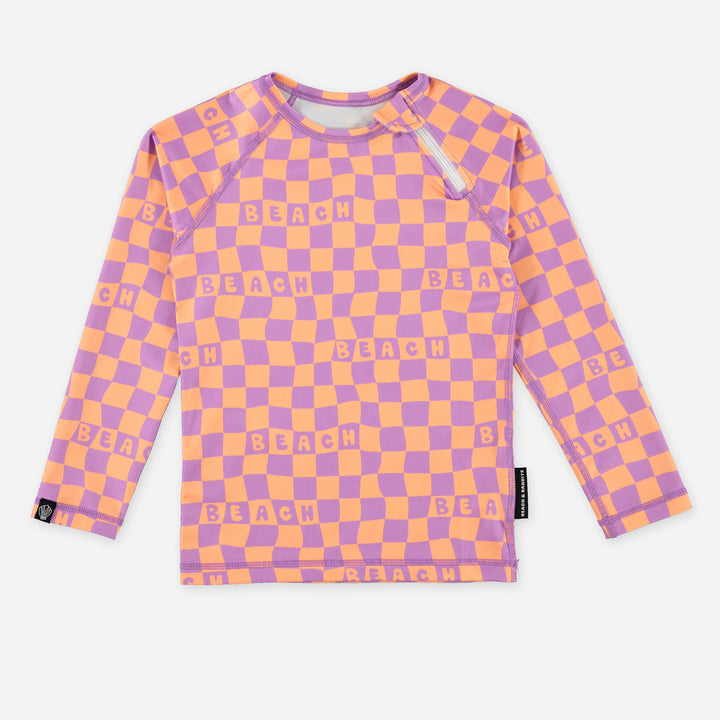 CHECKERED BEACH TEE (LONG)