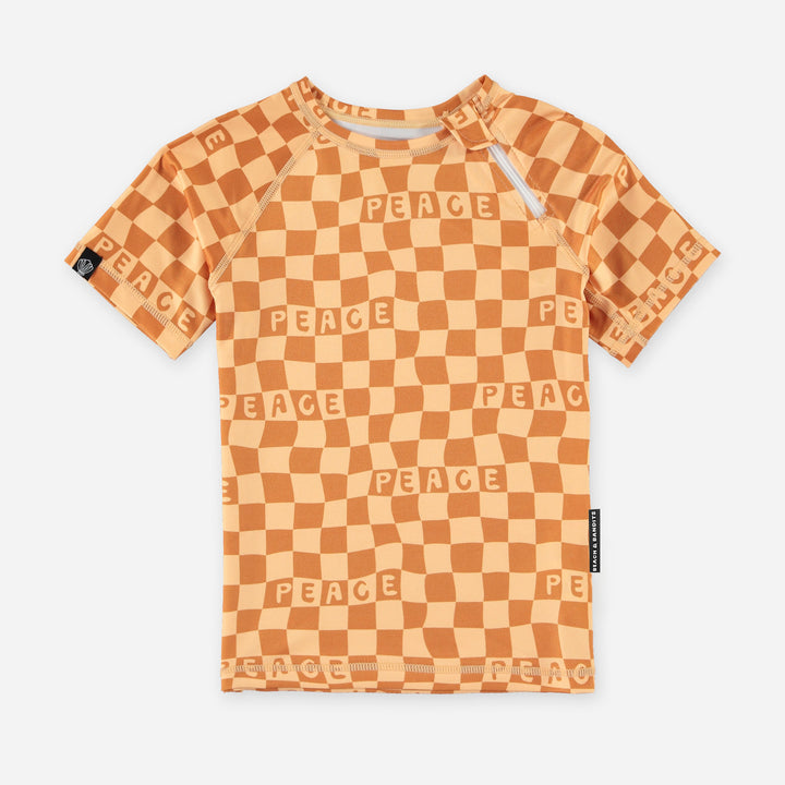CHECKERED PEACE TEE