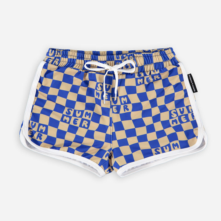 Checkered Summer Swim Trunks