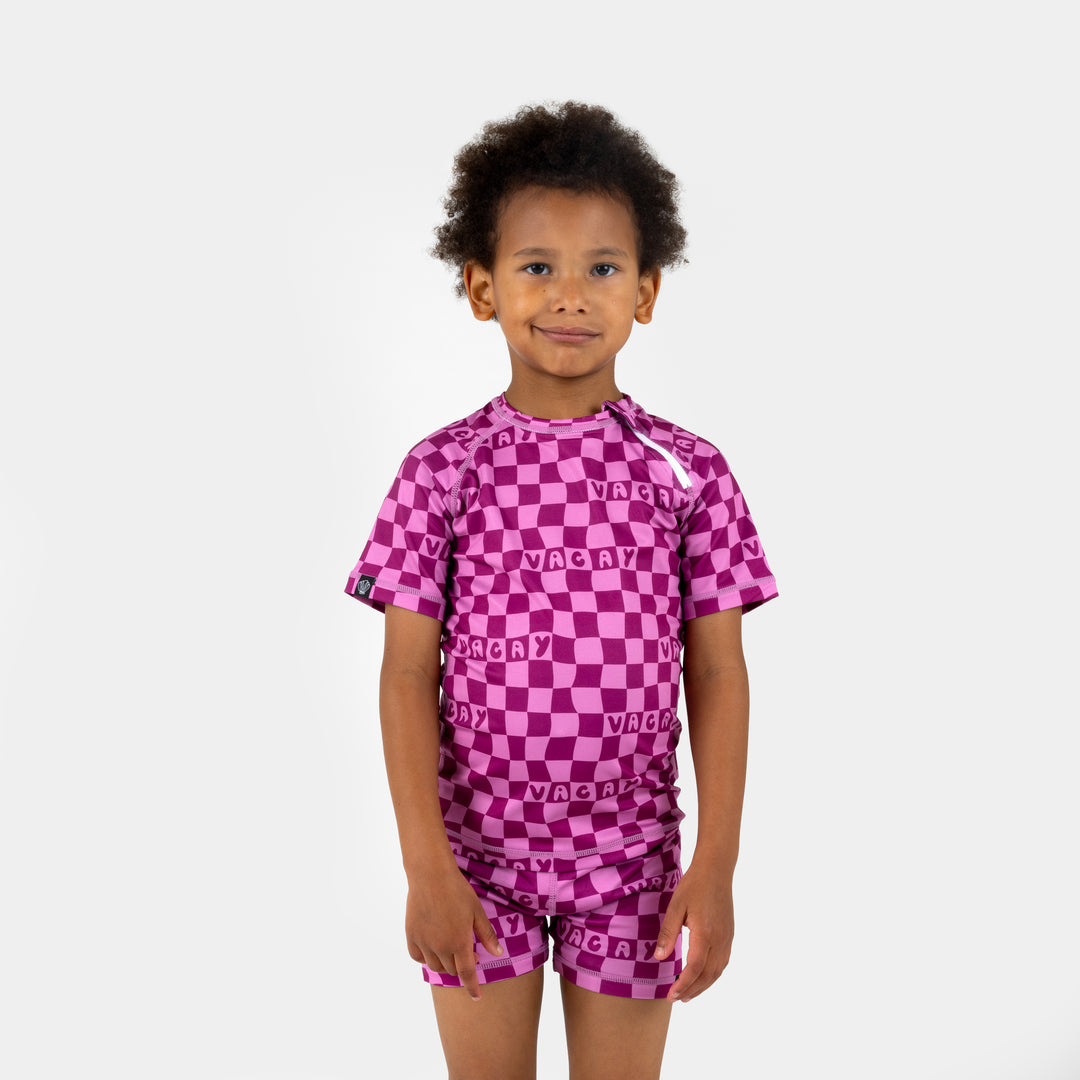 Checkered Vacay Tee