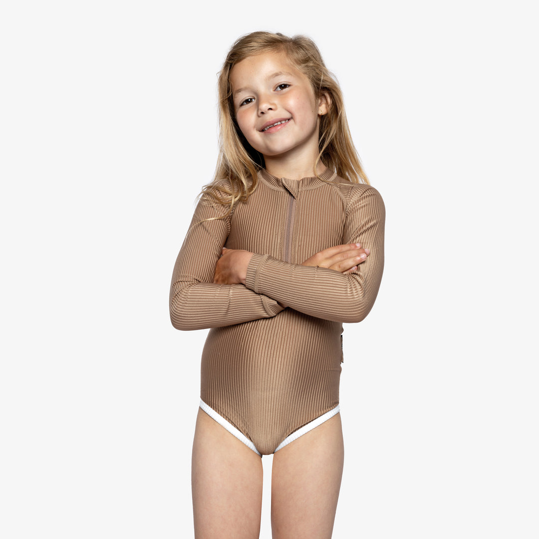 CHOCOLATE RIBBED SUIT