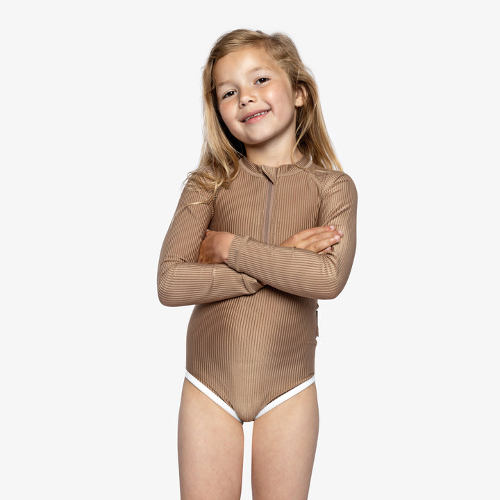 CHOCOLATE RIBBED SUIT