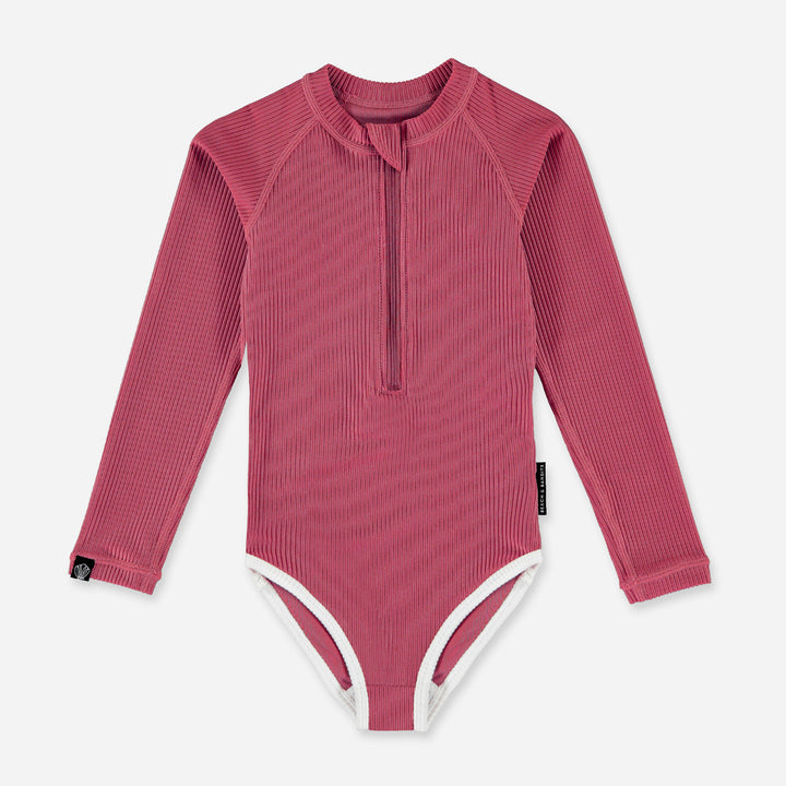 GARNET RIBBED SUIT