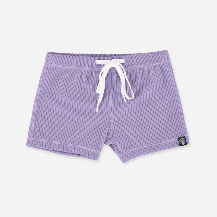 LAVENDER RIBBED SWIMSHORT