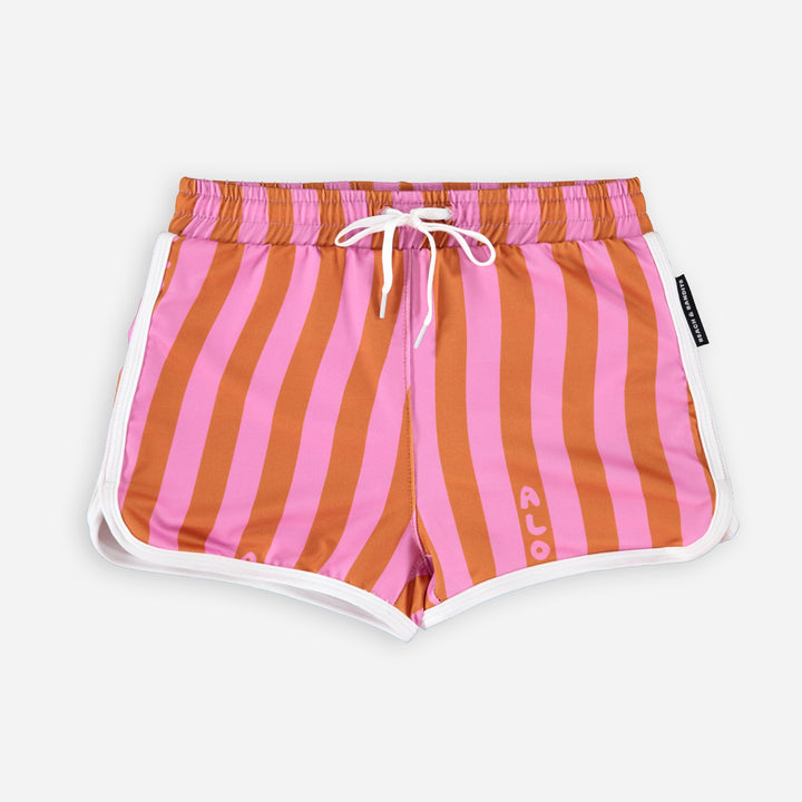 Aloha Stripes Swim Trunks
