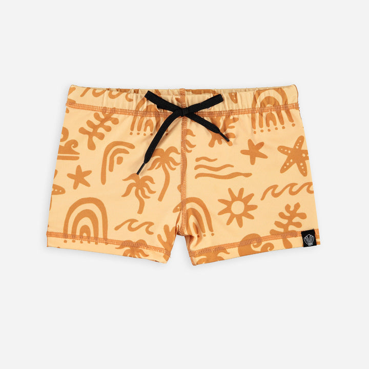 TROPICAL VIBES APRICOT SWIMSHORT