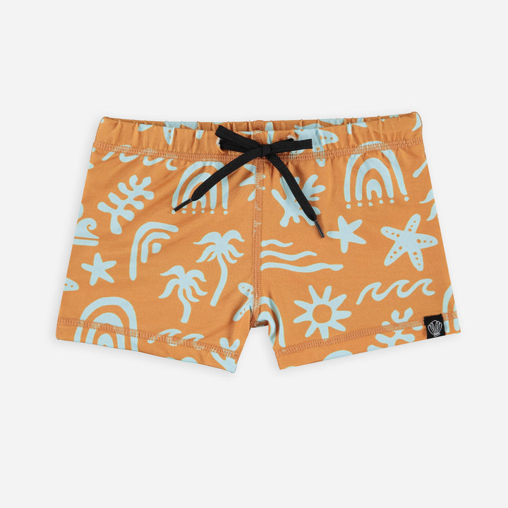 TROPICAL VIBES BLUE BADEHOSE