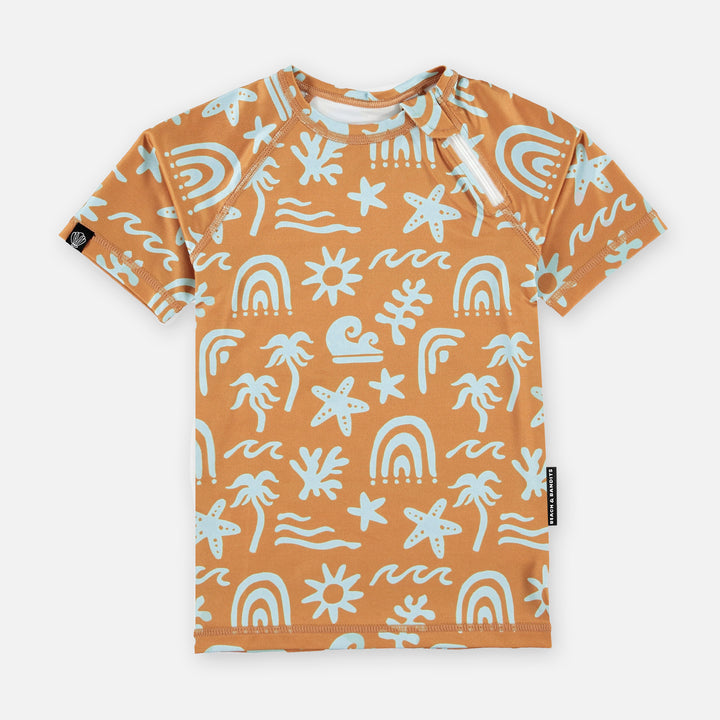 TROPICAL VIBES BLUE TEE